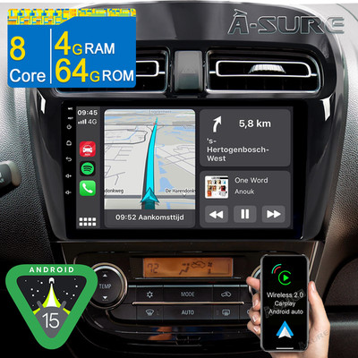 Für Mitsubishi Space Star 2012-2023 8-Kern 4G+64GB Android 15 Autoradio GPS Navi