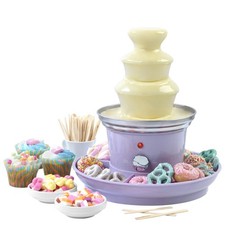 Electric Chocolate Fountain 3 Tier Fondue Party Purple Sorbet Giles & Posner