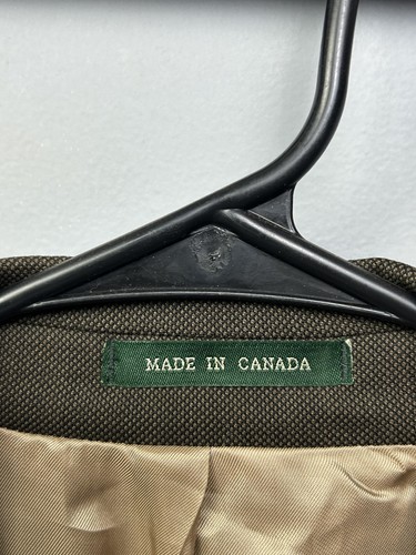 Lauren Ralph Lauren Blazer Mens 44L Brown 100% Wool Sport Coat Made Canada - 第 4/8 張圖片