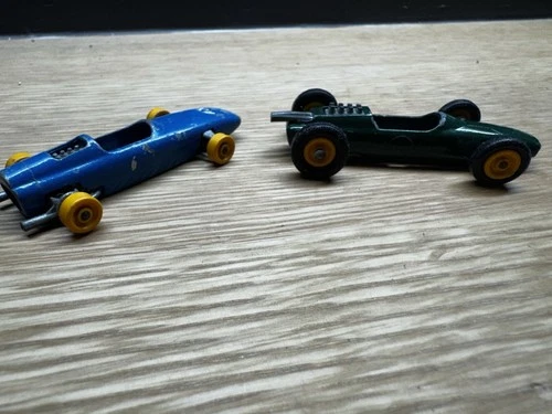 Lot of 2 Matchbox Lesney  No. 52 BRM Racing Car + Lesney No. 19 Lotus Racing Car