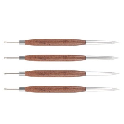 2 Stück Nail-Art-Liner-Pinsel: Doppelseitiger Modellierstift  