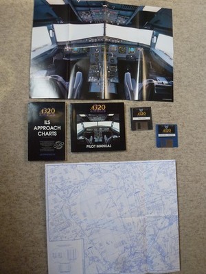 Retro Computer Commodore Amiga Spiel Airbus A320 3,5'' Diskette Handbuch Poster