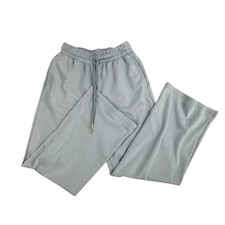 Elie Tahari Wide Leg Lounge Pants Women's Small Petite Blue Drawstring Pockets