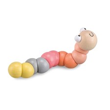 Bigjigs Toys Pastel Wiggly Worms - 2pcs Wooden Animals, Baby & Toddler Toy