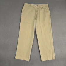 Dockers Premium Pants Mens 36x29 (Fits 34x28) Khaki Brown Straight Flat Front
