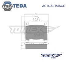 TX 12-77 BRAKE PADS SET BRAKING PAD REAR TOMEX BRAKES NEW OE REPLACEMENT