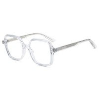 Blaulicht Brille Ohne SehstäRke Damen Herren Quadratische Rahmen Antiglanz En...