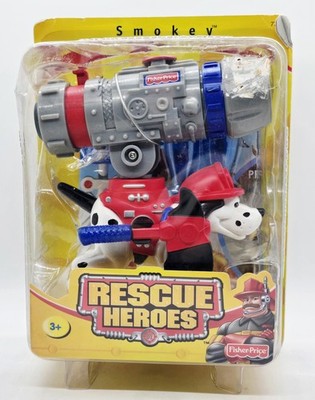 Vtg Fisher Price Rescue Heroes Smokey Firedog #77098 New 2002 Mattel