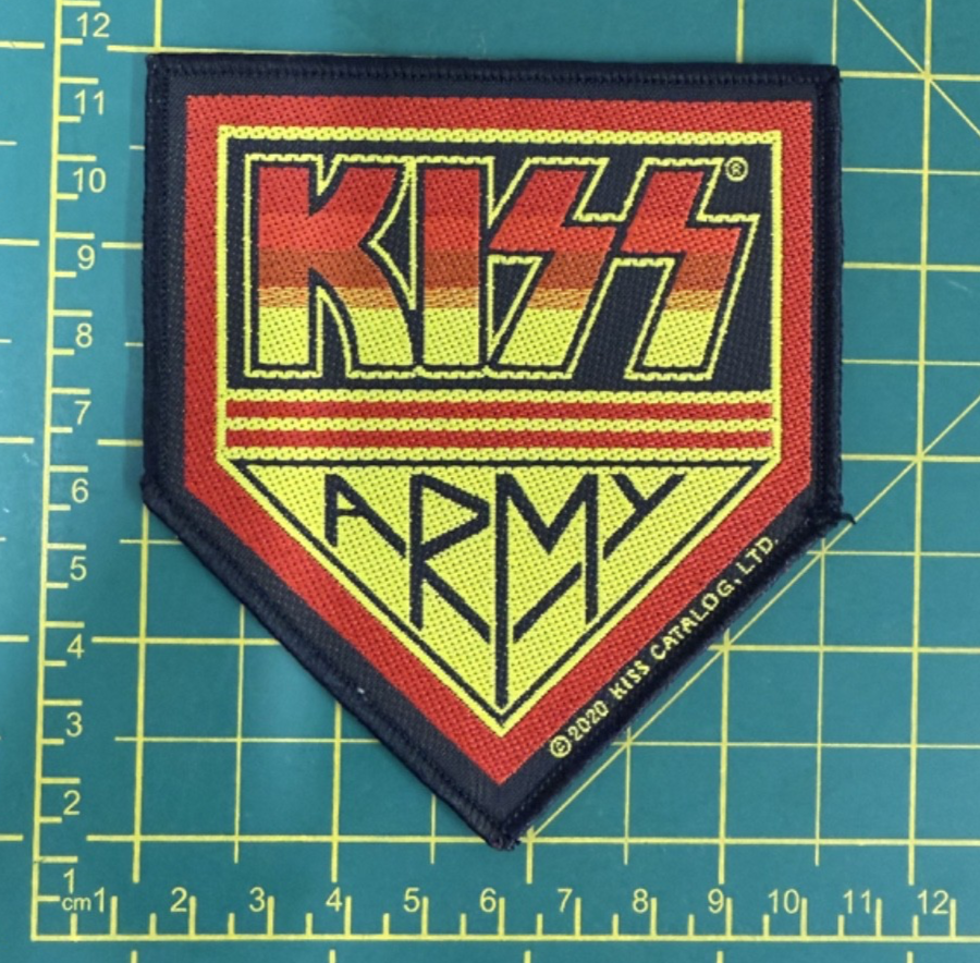 Kiss Army Black Border Woven Sew On Patch Officially Licensed