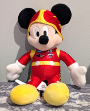 Mickey Mouse Roadster Racer Plush 9" The Disney Store Mini Bean Bag Plush