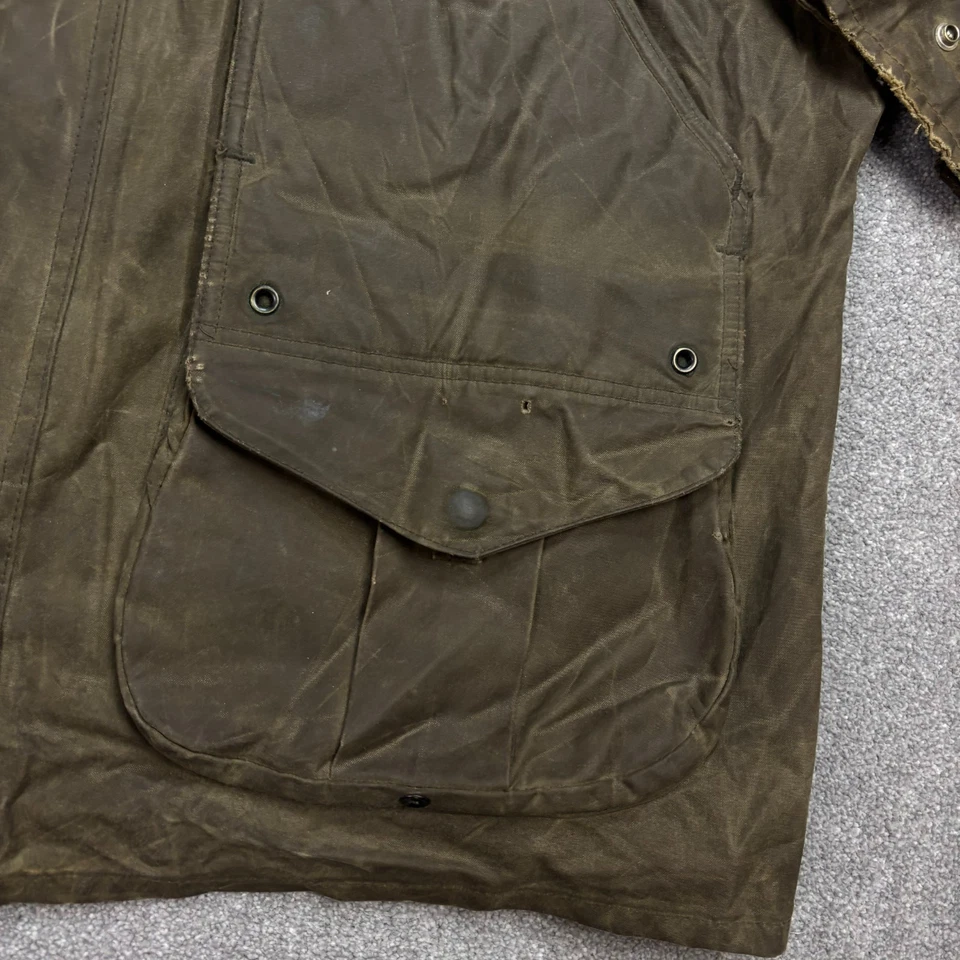 CC Filson Jacket Adult X Large Green Style 460N Tin Cloth Wax USA Outdoors Men* - Image 4 of 4