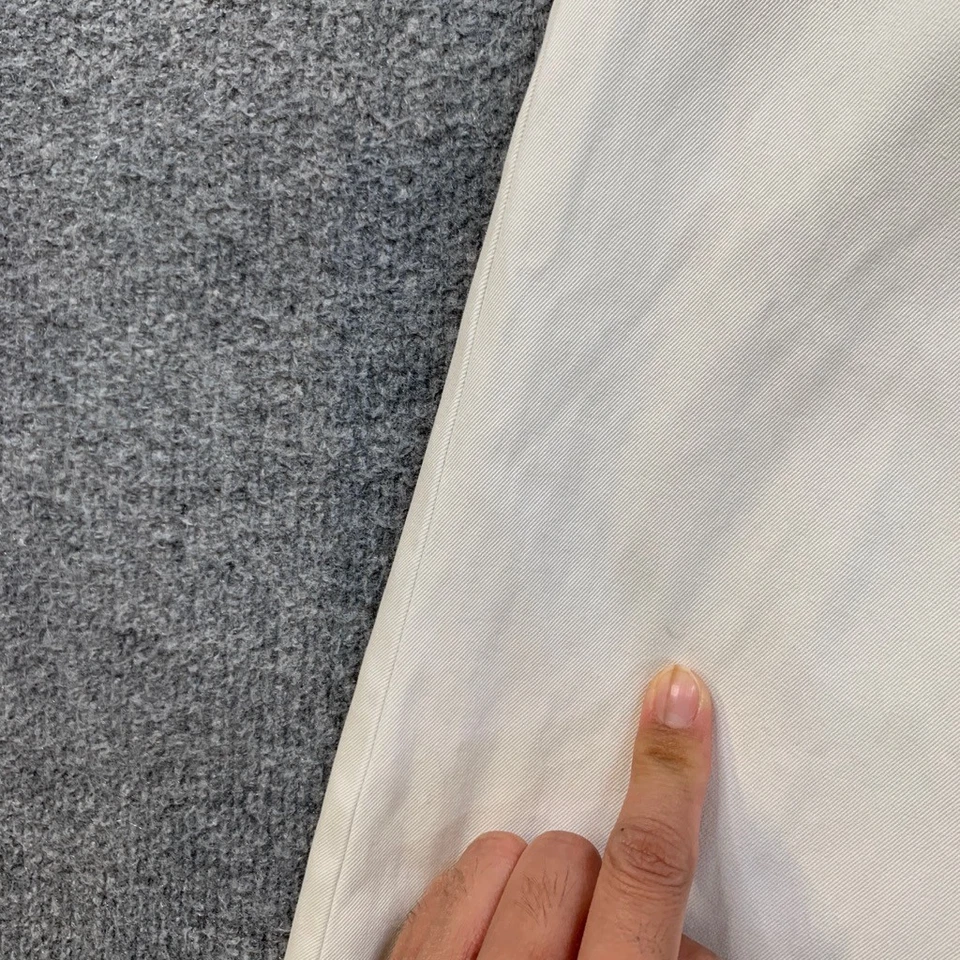 Vintage Ralph Lauren Pants Womens 6 Ivory Purple Label Cotton Wide Leg Trousers - Image 4 of 4