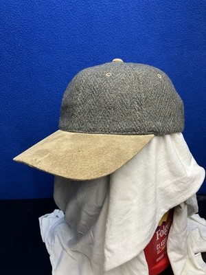Vintage 90s Youngan Herringbone Suede Brim Strapback Hat Cap