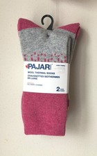 2 Pairs - Pajar Canada Women's Wool Thermal Socks - Fits Shoe Size 6-10 NWT
