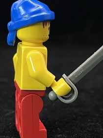 Lego Pirate Minifigure pi030 6290 6289 Red Black Beard Runner Vintage Eyepatch