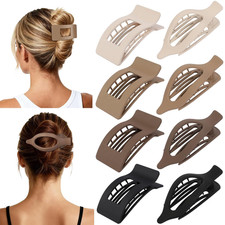 8Pcs French Flat Hair Clips for Women 2 Styles Claw Clips for Girls Matte Flat H