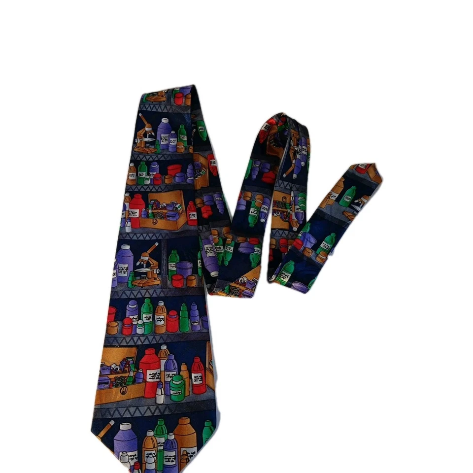 Gravata Labartory Vintage Steven Harris Feita à Mão 58 Polegadas - Imagem 3 de 4