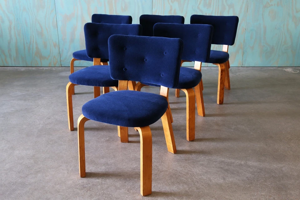 1ª Edición Juego de 6 Sillas Alvar Aalto para FinSven Modelo 62, 1934 Foto 4 de 4