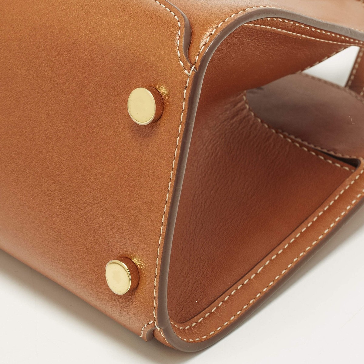 Loro Piana Sesia Micro Brown Leather Tote | eBay