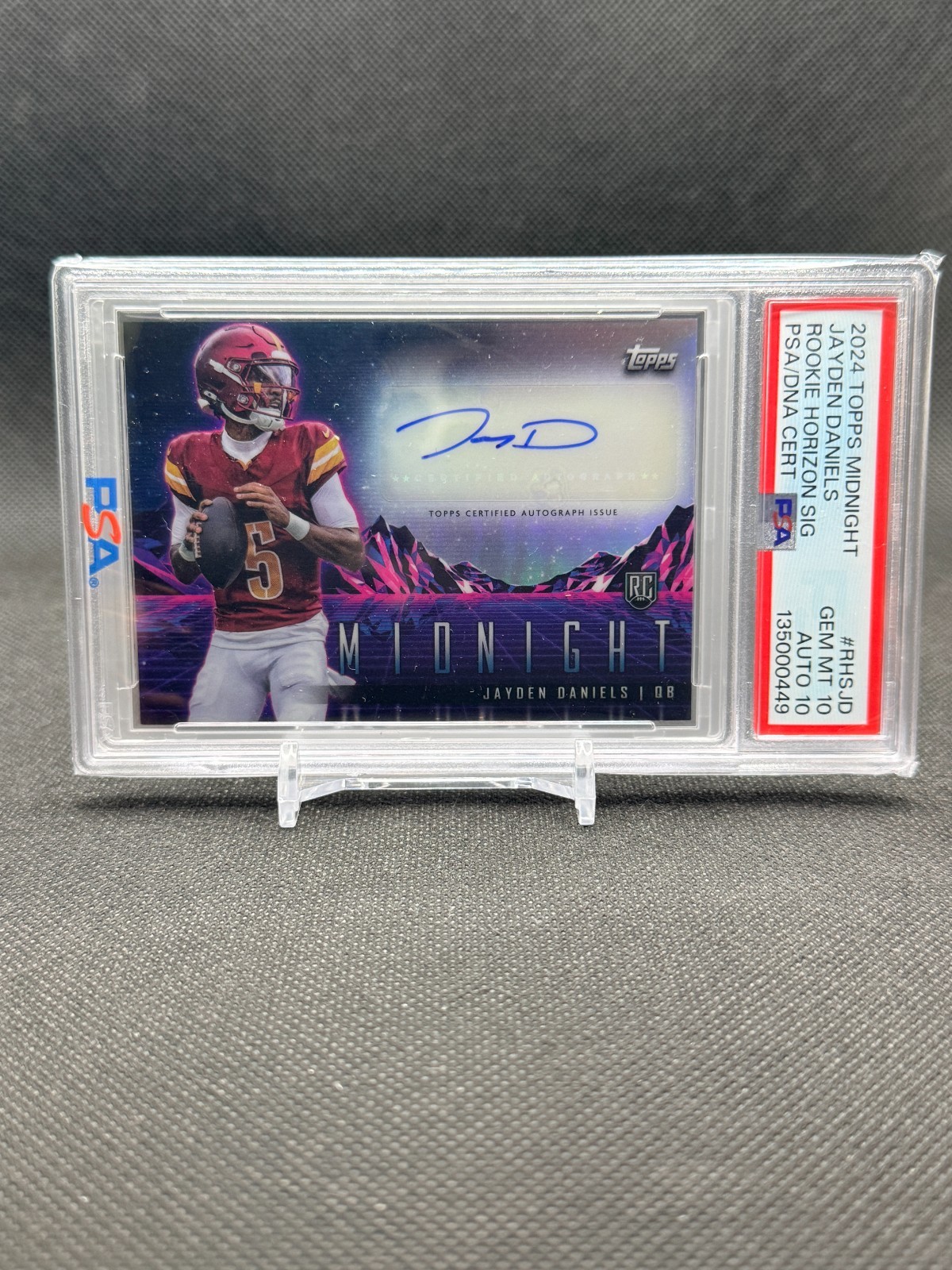 Jayden Daniels Topps Midnight Rookie Horizon Signatures #RHSJD Base