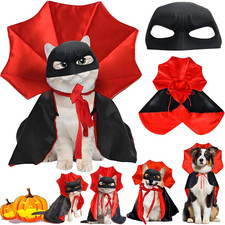 Vampire Cat Dog Costume Halloween Cape Mask Devil Cloak Pet Costume Small Pets