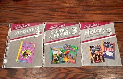 A Beka Book Homeschool: Arithmetic, History and Science & Health 3 -Lesson Plans
