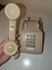 Vintage Premier Desk Landline Phone Push Buttons Ivory Cream Untested Mint Cond.