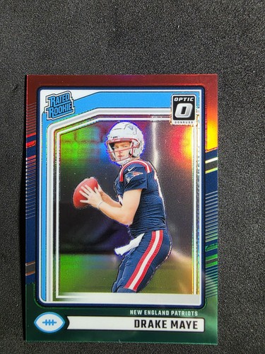 2024 Panini Donruss - Rated Rookie Drake Maye #379 Optic Preview Red & Green...