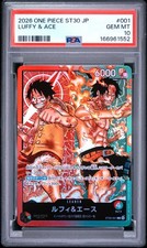 2026 ONE PIECE JAPANESE ST30-STARTER DECK EX LUFFY & ACE #001 LUFFY & ACE PSA 10