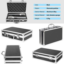 Professional Microphone Case Hard Shell Carrying Case 2 Wireless Mics Aluminum