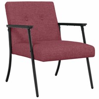 Sessel Weinrot Stoff Polstersessel Wohnzimmer Lesesessel GemüTlich Modern