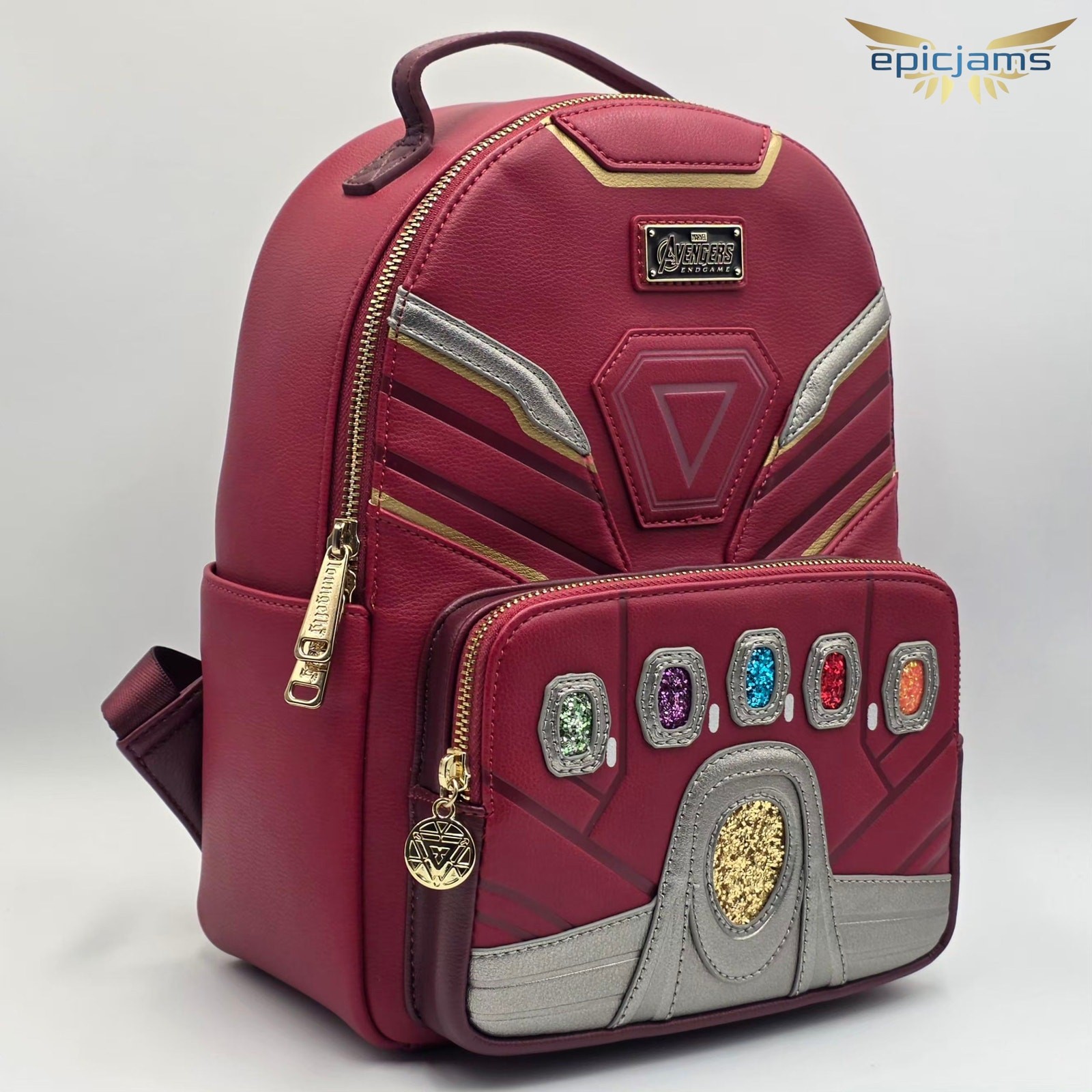 Loungefly Marvel Avengers End Game Iron Man Gauntlet Mini Backpack New image 2