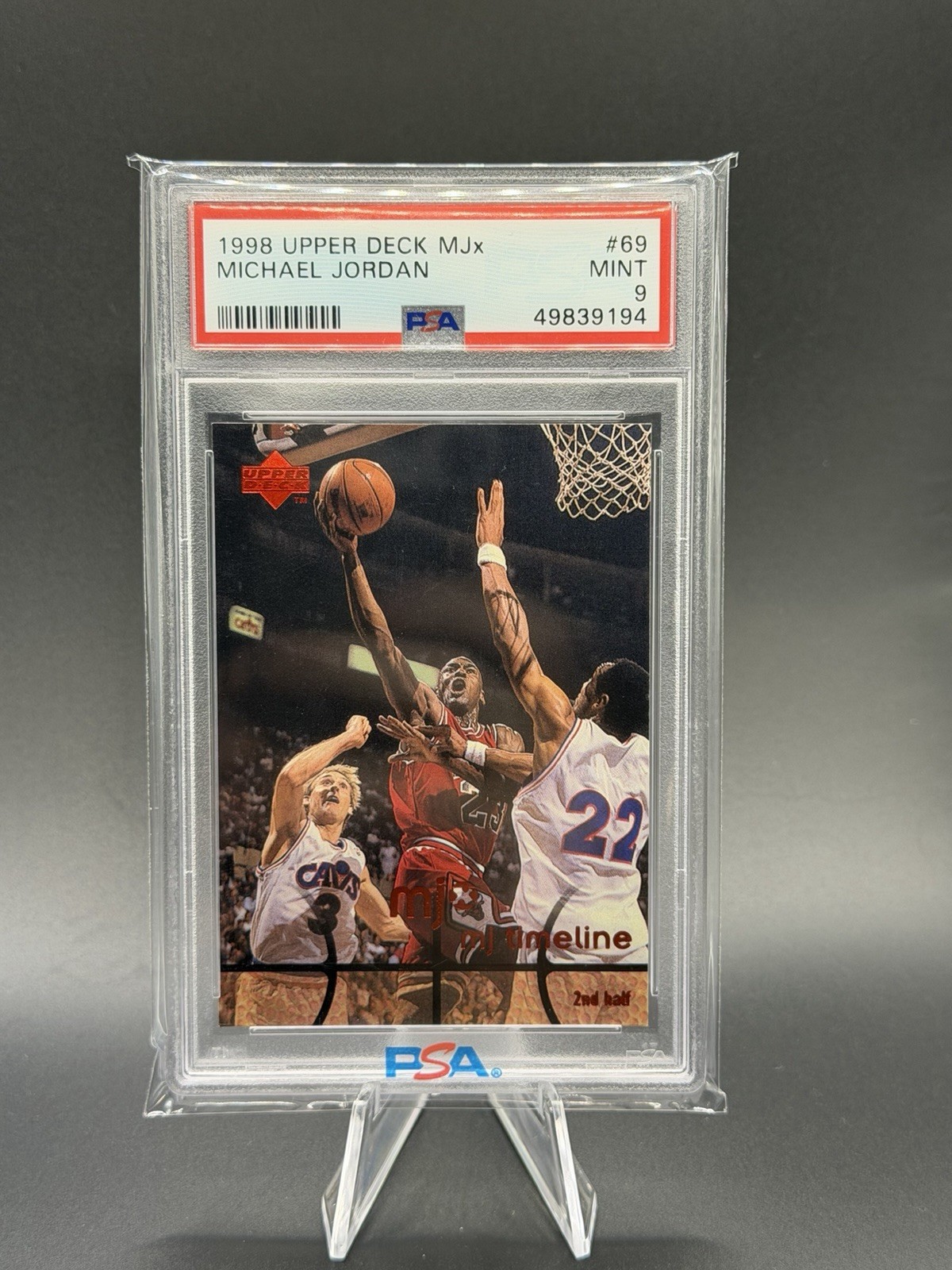 Upper Deck 1998 MJx Michael Jordan Chicago Bulls MJ Timeline Insert #69 PSA 9 view 1
