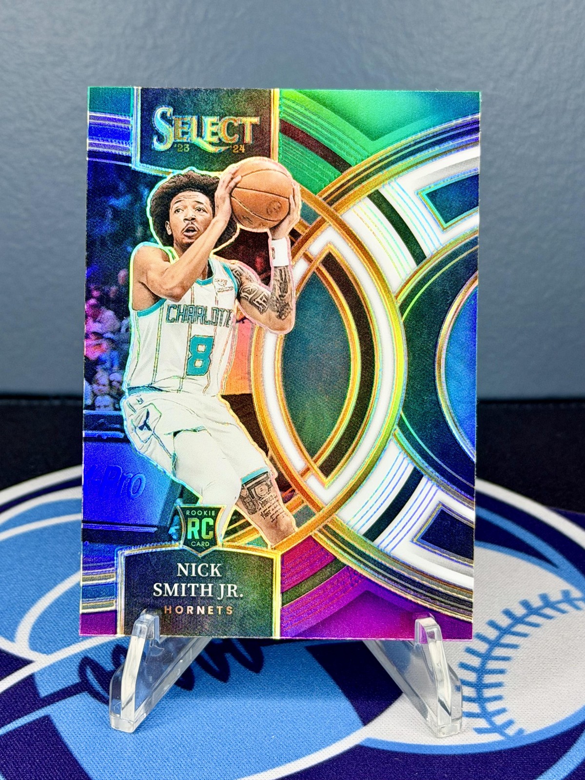 2023-24 Select Green White Purple Prizm #119 Nick Smith Jr. RC - Hornets