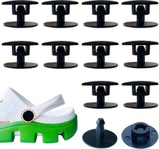 Lopau 10Sets Replacement Rivets for Croc, Strap Buttons Black