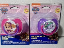 Nickelodeon Paw Patrol Skye and Everest Themed Pacifier With Cover Set BPA Free