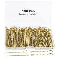 100Pcs Bobby Pins Blonde Hair Pins Kit for Women Girls Kids Premium Wavy Blonde