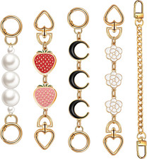 5Pcs Purse Extender Chain Gold Bag Extender Chain Flower Moon Purse Strap Extend