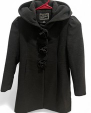 Rothschild Girls Gray Wool Blend Coat Size 7 Button Down with Rosettes