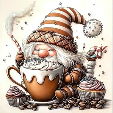 Gnome Diamond Art Kits for Adults,5D Diamond Art Painting for Beginner,Full Roun