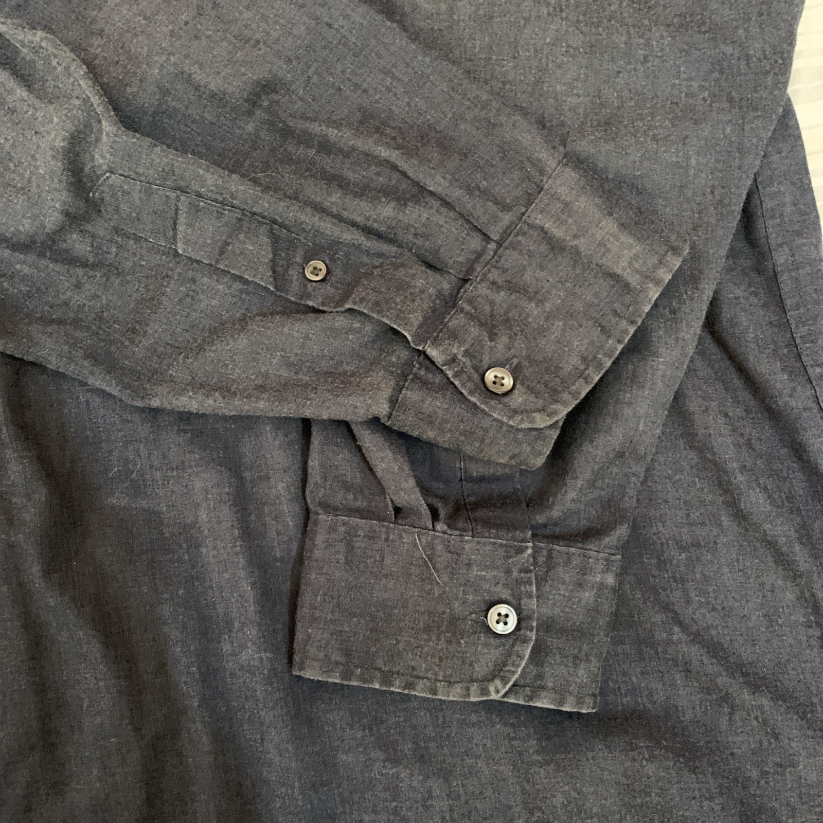 BASIC EDITIONS 4XL Navy Blue Button Up Dress Shir… - image 2