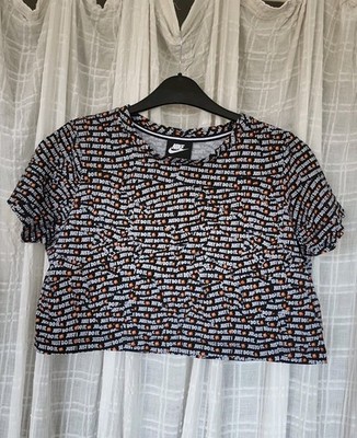 NIKE: Cropped Shirt- Kurzarm- S/M - 100% BW- kl.Motive: 'JUST DO IT' - 1A