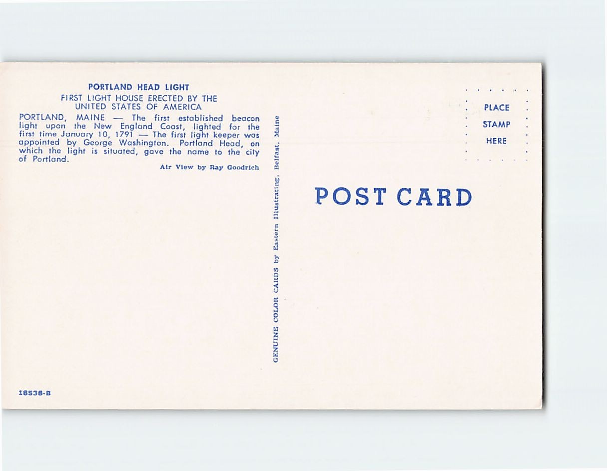 Postcard Portland Head Light House Maine USA North America