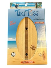 Tiki Toss Hook  Ring Game Shortboard Surfboard Shaped Bamboo Indoor Outdoor Fun