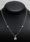PENNY PREVILLE 18K White Gold Bezel Pendant 1/2ctw Round Cut Diamond Necklace — photo 2