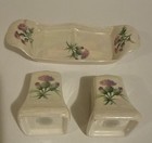 Rare VTG Royal Winton Grimwades Purple  Scotch Thistle Salt Pepper Shakers &Tray — photo 3