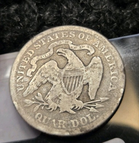 1877 25c Seated Liberty Silver Coin - Picture 2 of 4