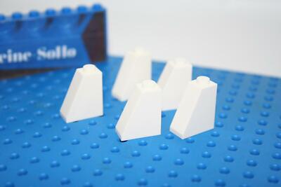 Lego (c) 5x Dachstein 2x1x2 weiß - white - 60481 - Slope - Classic