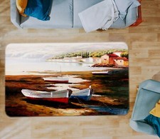 3D Painting Village Boat NBC1871 Game Rug Mat Elegant Photo Carpet Mat Fay 2023