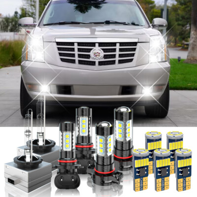 Fit Cadillac Escalade 07-2014 LED/HID Headlight Fog Driving DRL Light Bulb White